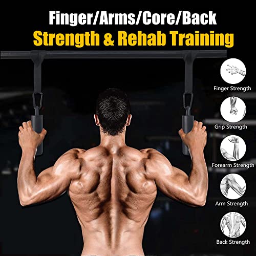 Lights Mountain Pull Up Grips Set with Hanging Straps and Strong Carabiner, Finger Strengthener，Forearm, Biceps, Ninja War...