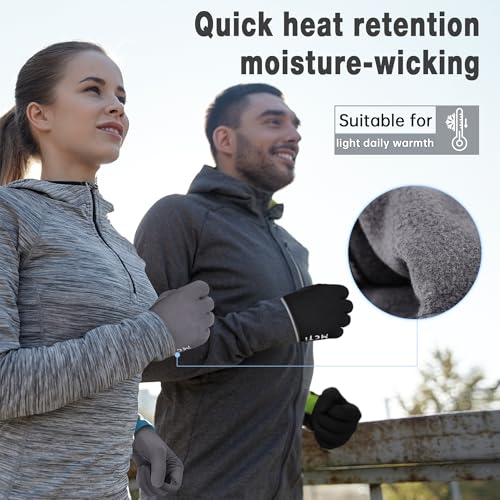MCTi Lightweight Glove Liners for Men Women, Touch Screen Gloves with Conductive Microfiber, Palm Silicone, for Running Dr...