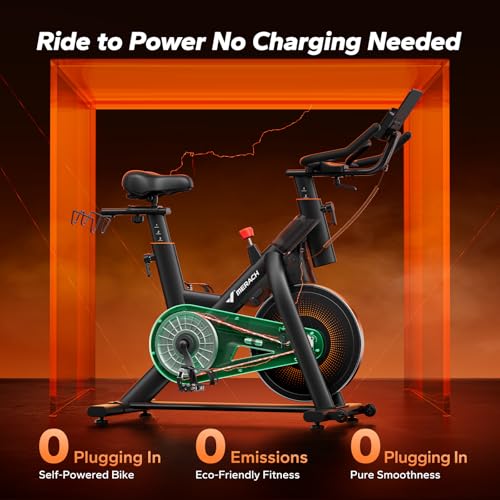 Merach Exercise Bike for Home Gym, Low Noise Stationary Bike with Automated Manual Magnetic Resistance, Indoor Workout Bik...