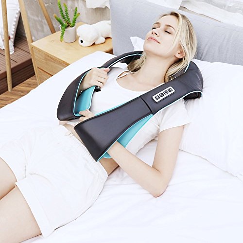 Mo Cuishle Shiatsu Back Shoulder and Neck Massager with Heat, Electric Deep Tissue 4D Kneading Massage, Best Gifts for Wom...