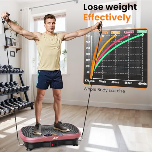 AXV Vibration Plate Fitness Platform Exercise Machine Vibrating Shaking Full Body Shaker Workout Vibrate Stand Shake Board...