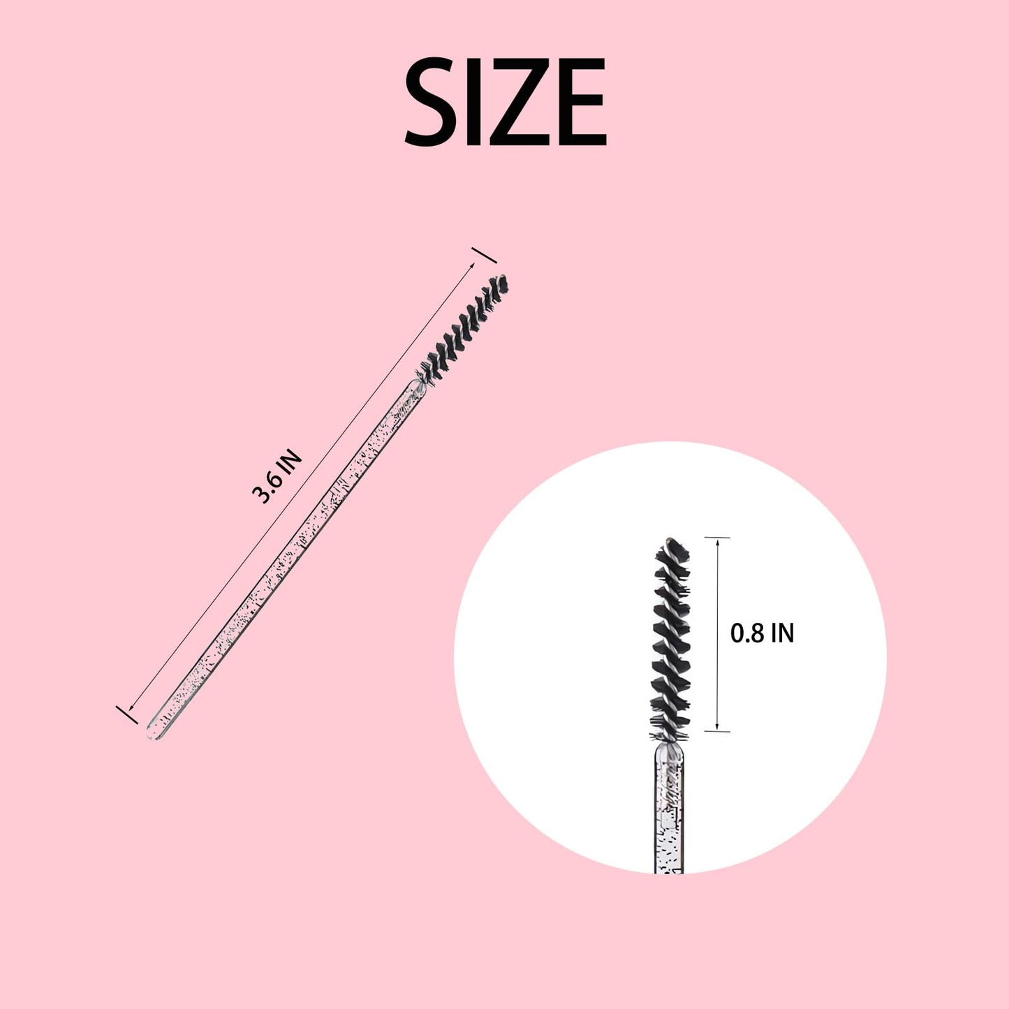 Corconess Skinny Mascara Wands 50pcs Mini Eyelash Brushes Disposable Lash Spoolies Micro Spoolies Eyebrow Brush Spoolies For Eye