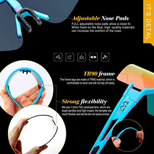 AVV Polarized cycling glasses sports sunglasses,UV400 Protection Fishing Driving running baseball sunglasses for men women
