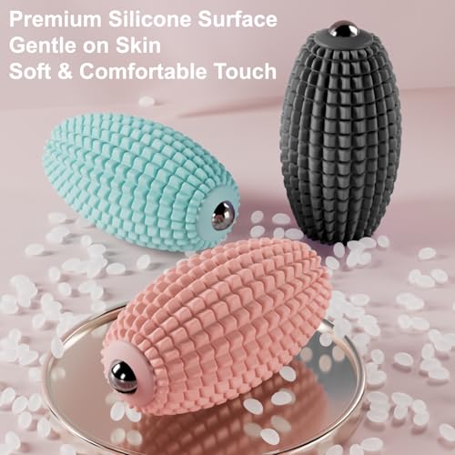 JIEJUNJIE Vibrating Massage Ball for Full Body Relaxation, Silicone Trigger Point Massager Ball for Back, Neck, Foot, Musc...