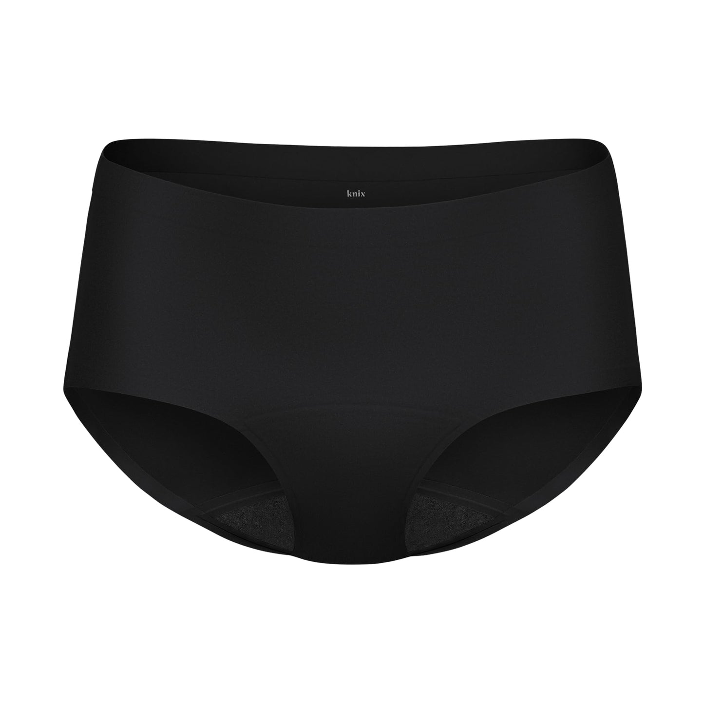 KNIX Super Leakproof No-Show Boyshort - Period Underwear for Women - Machine Washable, Reusable - Black, Small (1 Pack)
