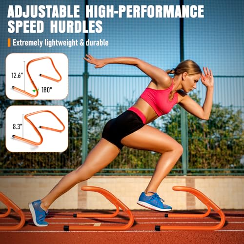 MUROZA Agility Ladder, Agility Speed Training Equipment Set, 20ft Speed Ladder, 12 Soccer Cones, 4 Hurdles, Jump Rope, Run...