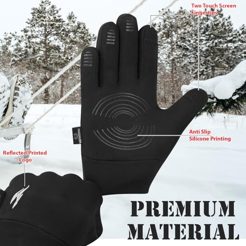 WESTWOOD FOX Kids Winter Gloves Anti Slip Thermal Gloves Touch Screen Fleece Breathable Childrens Gloves Windproof Boys Gi...