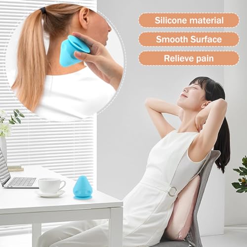2pcs Neck Relaxer Shoulder Back Massager,Myofascial Massage Ball,Suction Cup Mountable Back Pain Relief Tool Therapying Ma...