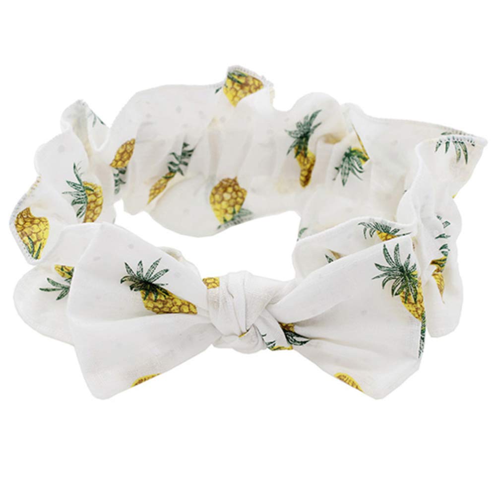 Lurrose Spa Headband Elastic Pineapple Makeup Cosmetic Face Washing Shower Bath Headband Hair Band Wrap Turban for Women