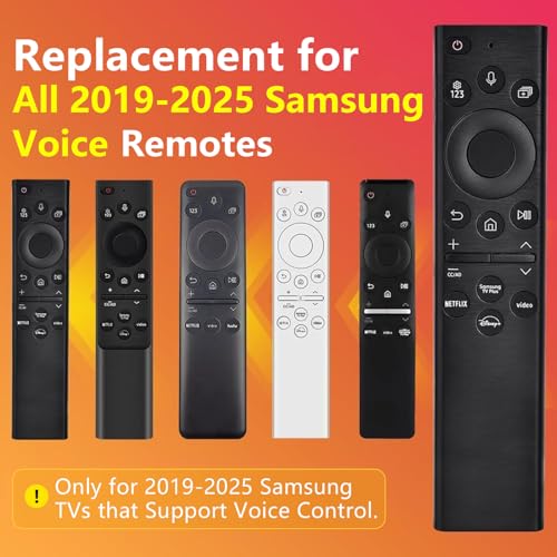 Replacement for Samsung TV Remote, for All 2019-2025 Samsung Remote Control for Smart TV with Voice Control. No Solarcell....
