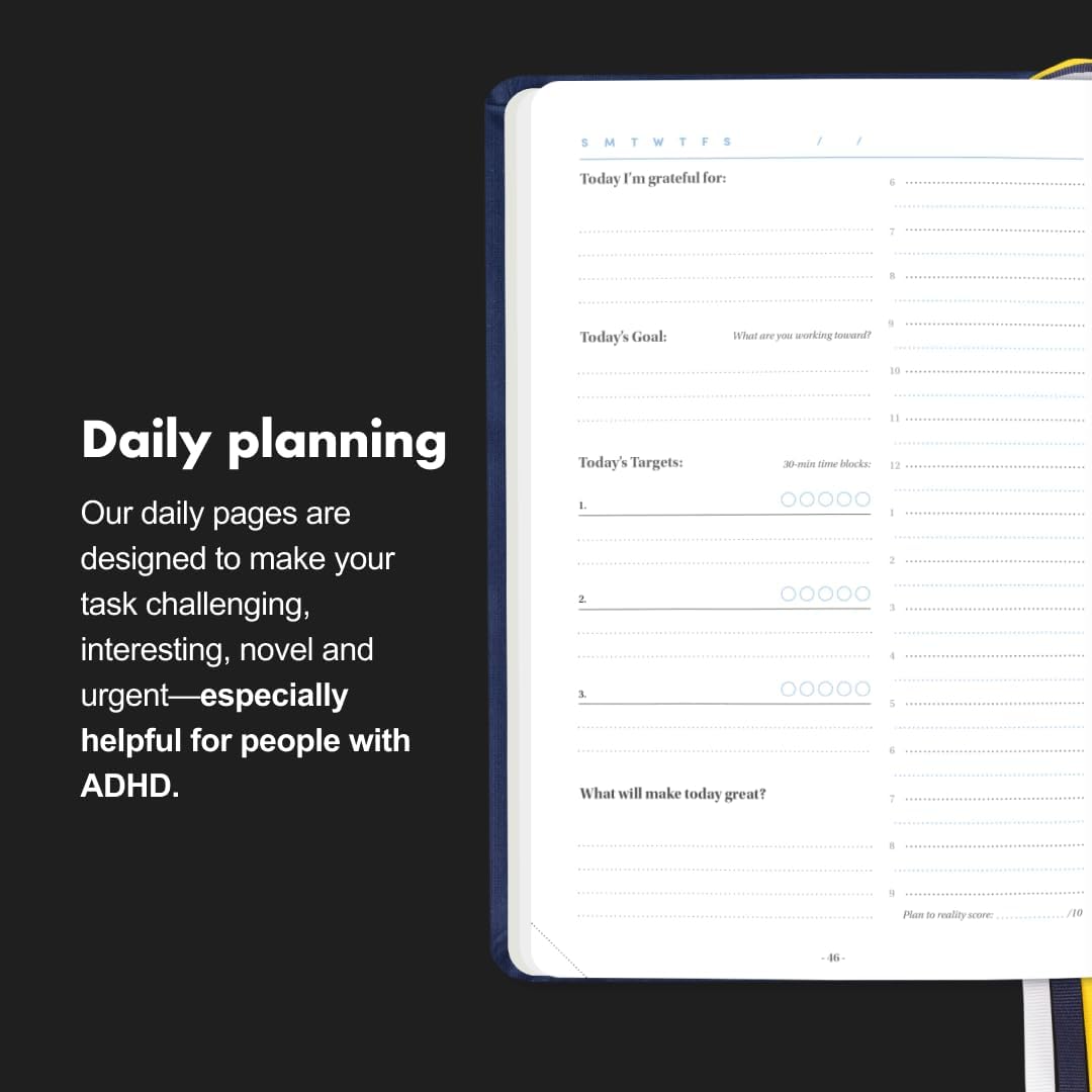 BestSelf 13-Week Productivity Journal with Prompts, Undated Planner and Guided Journal for Women and Men, Canary