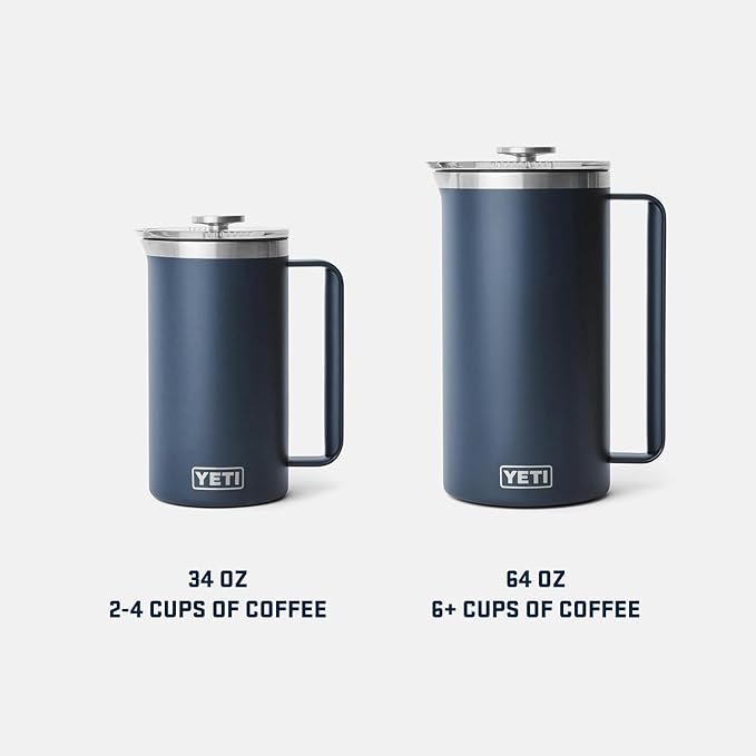 YETI Rambler 34 oz. French Press Coffee Maker, Big Sky Blue