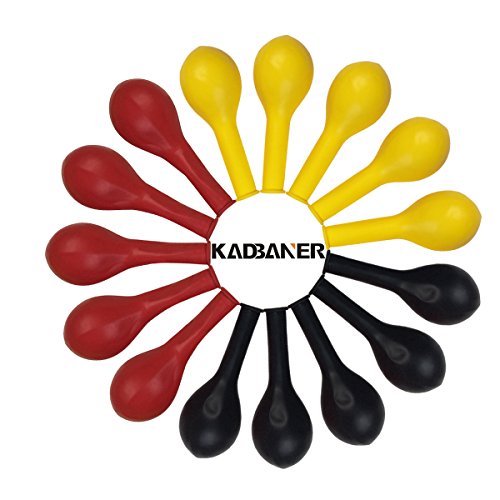KADBANER Red Yellow Black Balloons,100 Pack 12 Inch Latex Balloons