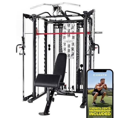Inspire Fitness Functional Trainer Home Gym, SCS Smith Machine Cage System - Cable Machine Accessories - D-Handles, Ankle ...