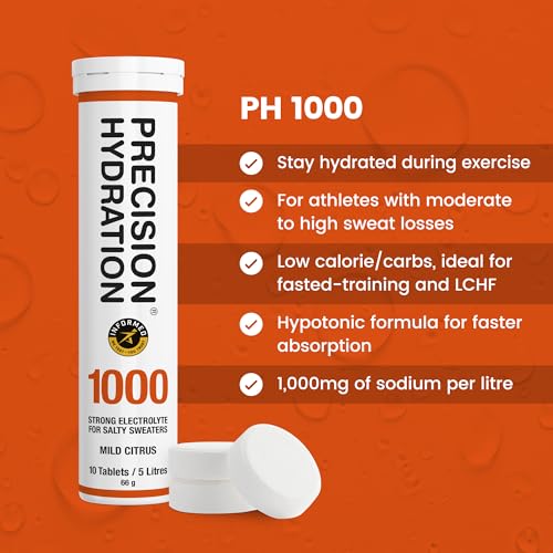 Precision Hydration Electrolyte Tablets - Multi Strength Effervescent Hydration Tablets - Combats Cramp - Low Calorie, Glu...