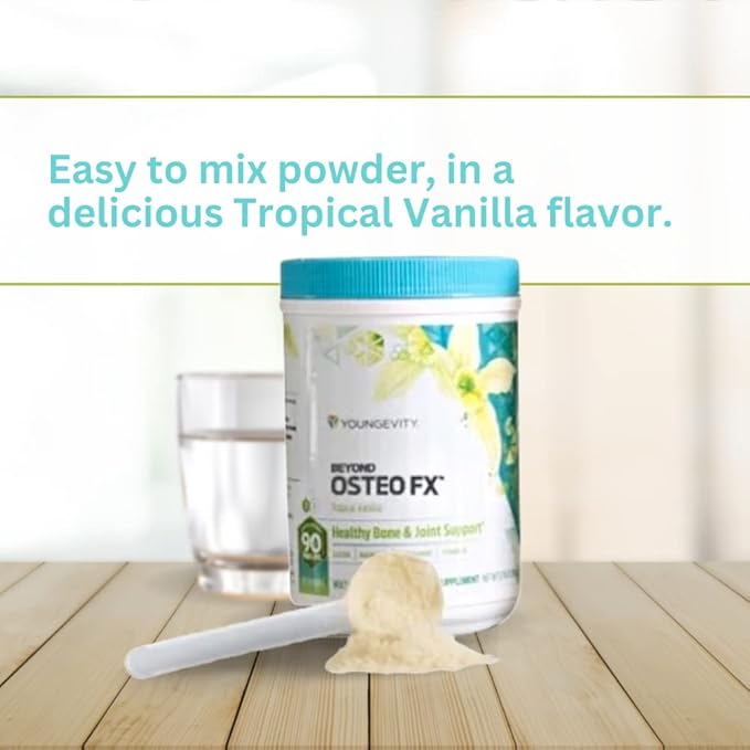 Youngevity Beyond Osteo FX - Tropical Vanilla | Healthy Bone & Joint Support | Multi-Vitamin Powder | 30 Servings (3 Canisters)