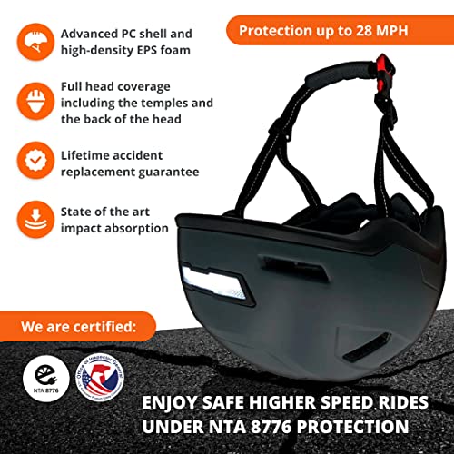 XNITO Bike Helmet with LED Lights - Urban Bicycle Helmet for Adults, Men & Women - CPSC & NTA-8776 Dual Certified - Class ...