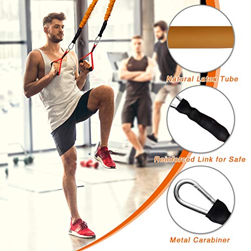 AHIER 14PCS Resistance Bands Set, Exercise Bands for Men & Women, 20lbs to 40lbs Workout Bands, Elastic Resistance Bands w...