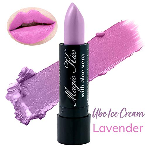 Magic Kiss Pack of 12 Color Changing Aloe Vera Lipstick set, MADE IN USA (Lavender)