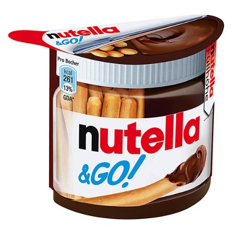 Nutella & GO! Chocolate Hazelnut Spread with Cocoa + Breadsticks, 12 Snack Packs, 1.8 oz Each