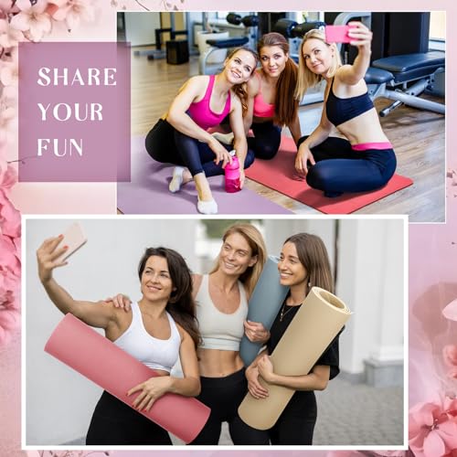 Timgle 12 Pack Yoga Mat Bulk, 4mm Thick Extra Long Sports Mat Anti Slip Tear Resistant Yoga Exercise Set for Fitness Stret...