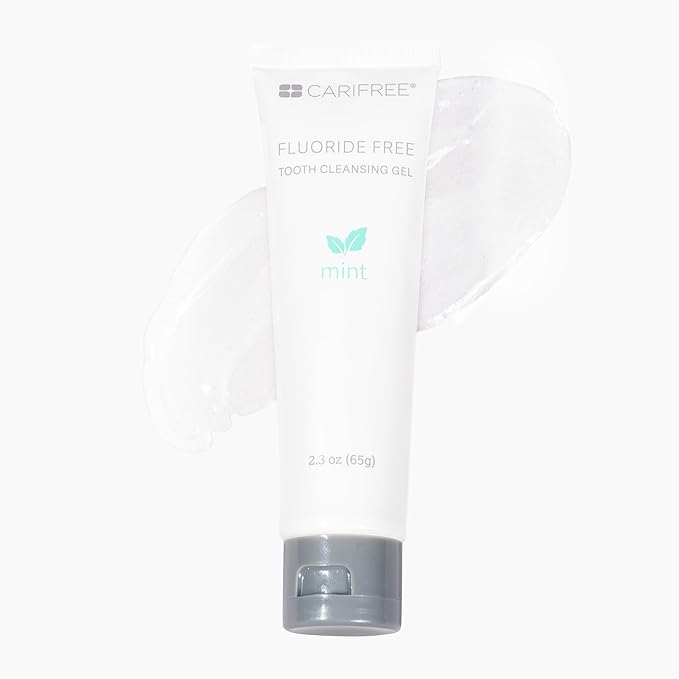 CariFree Fluoride Free Gel Soft Mint Flavor, Neutralizes pH, Freshens Breath and Moistens Mouth, Dentist Recommended for Oral Care, Toothpaste Replacement 2.3 Ounce (Pack of 4)