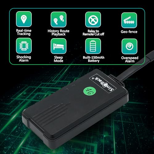 SinoTrack 4G GPS Tracker for Vehicles,ST-906L-SA Real Time Anti-Lost Alarm Locator with Relay Cut Engine Off GPS Tracking ...