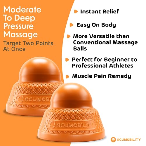 Acumobility Massage Ball Roller 2 Pack - Trigger Point - Massage Balls Massage Roller Ball - Foot Massage Ball - Physical ...
