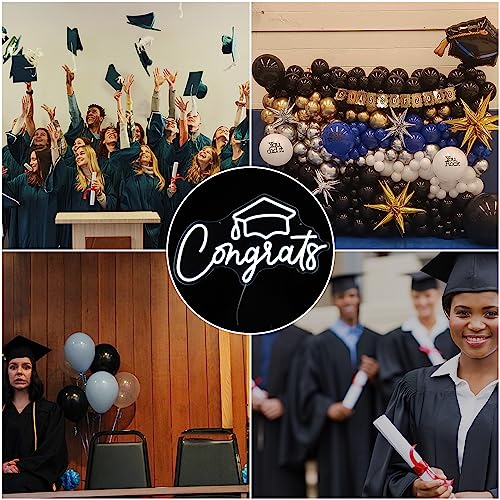 Congrats Grad Neon Sign Congrats Neon Lights Signs for Backdrop Graduation Party Wall Decor Dimmable Congratulations Neon ...
