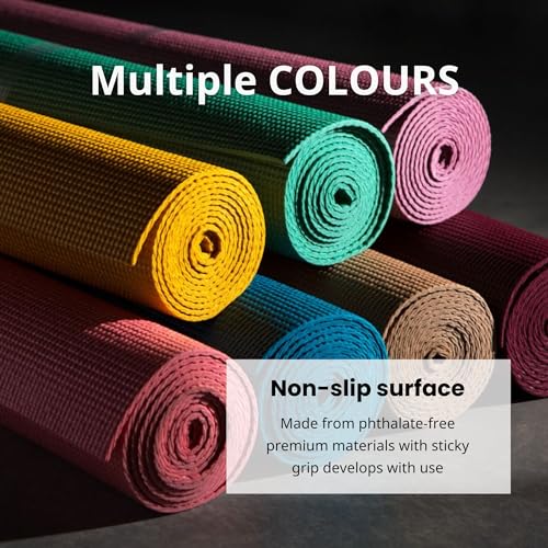 Everyday Yoga Deluxe Mat, Spacious 72"x24" Non-Slip Yoga Mat for Comfortable Home Workouts, 3-5mm Extra Thick