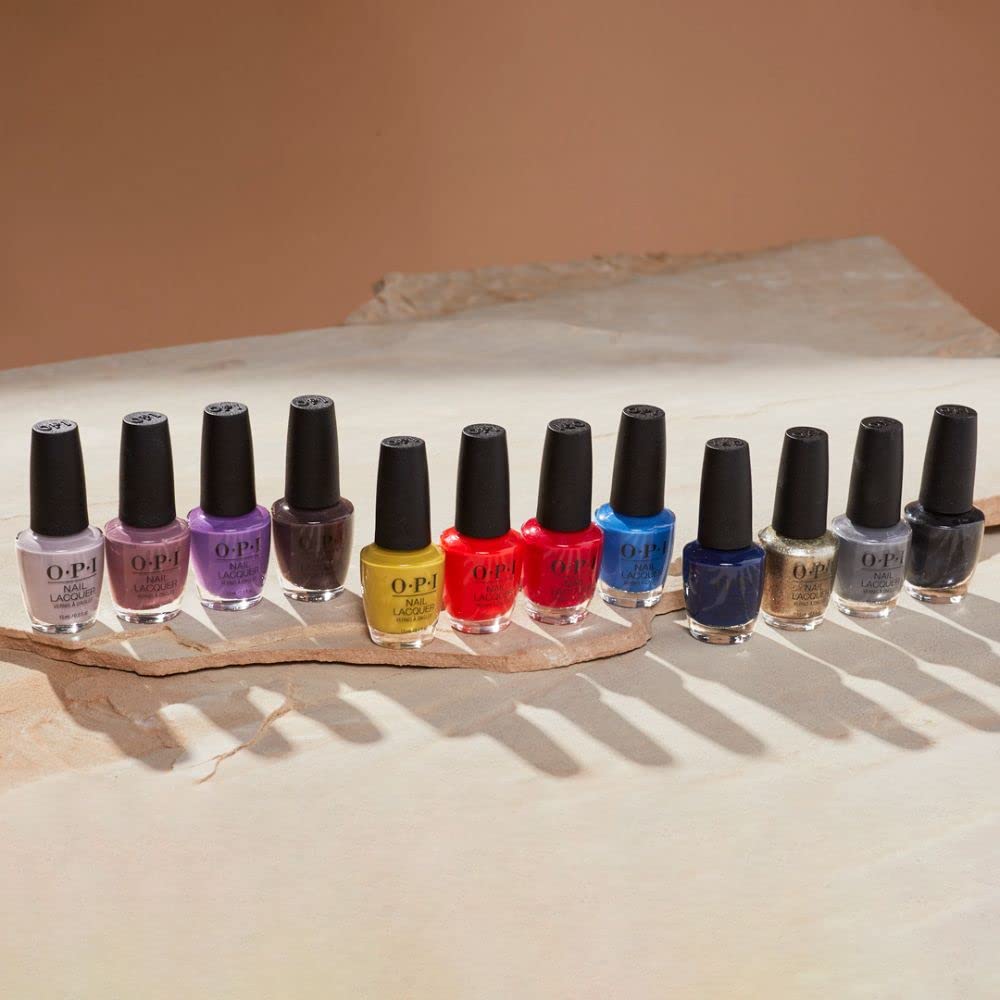 OPI Nail Lacquer Peace of Mined | Sheer Soft Gray Crme Chip Resistant Nail Polish | Fast Drying, Streak Free