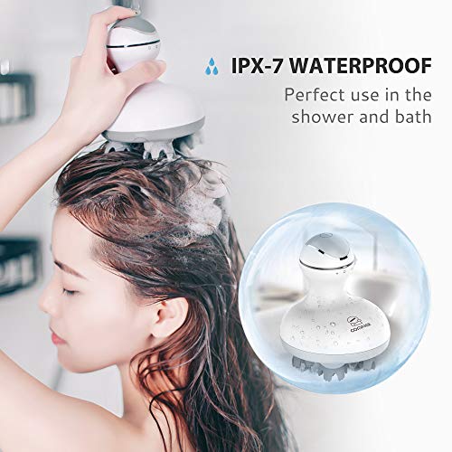 COMFIER Electric Cordless Hair Scalp Massager with Kneading 84 Massage Nodes, Handheld Portable Head Scratcher Massager fo...
