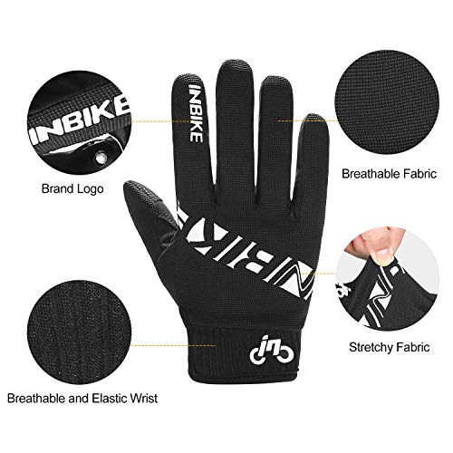 INBIKE Cycling Gloves for Men/Women Bike Gloves with Touchscreen-Padded Anti-Slip Mountain Biking MTB Bicycle Gloves for C...