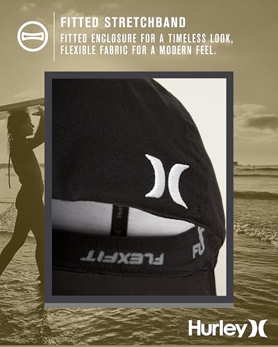 Hurley mens One & Only Corp Flexfit Perma Curve Bill Baseball Hat