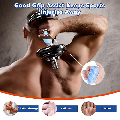 Epritliber Silicone Gym Grips for Weight Lifting,Workout Gloves for Women Men Alternative,Anti Slip Gym Workout Grip,Rubbe...