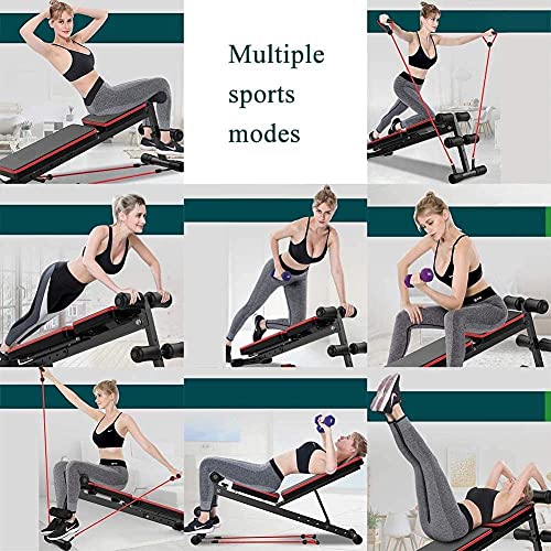 Sit-ups Auxiliary Multifunction Weight Bench Adjustable Supine Board Dumbbell Bench Abdominal Muscles Fitness Equipment fo...