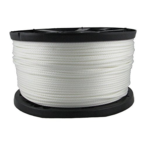 3/16 inch Dacron Polyester Rope - 1000 Foot Spool | Solid Braid - Industrial Grade - High UV and Abrasion Resistance - Low...