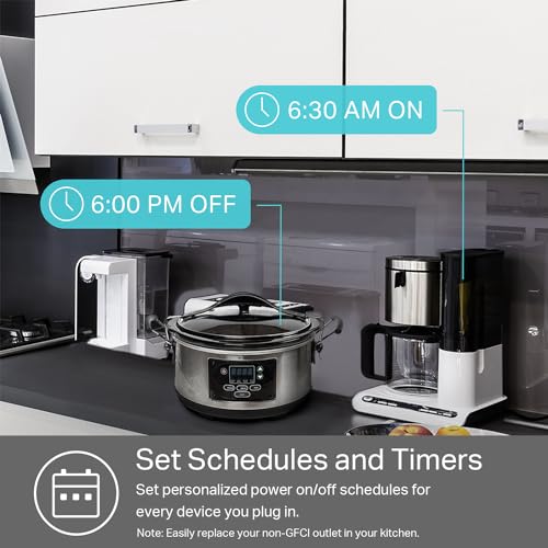 Kasa Smart Plug KP200, In-Wall Smart Home Wi-Fi Outlet Works with Alexa, Google Home & IFTTT, No Hub Required, Remote Cont...