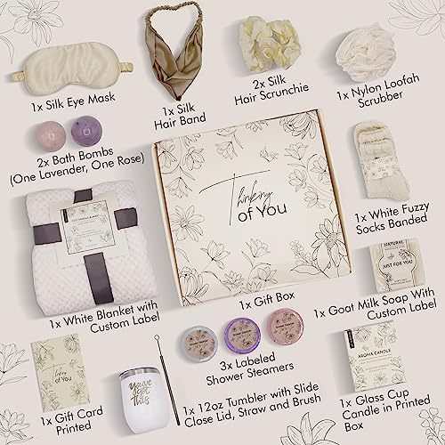 Thinking of You Valentines Day Gift Set for Her, Wife, Mom & Best Friend - Get Well Soon Gifts for Women - Relaxing Self C...