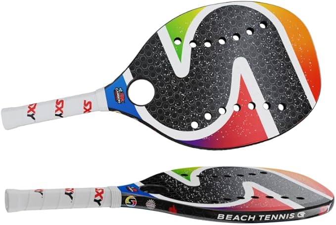 SXY S Paddle GT Beach Tennis Paddle – 3K Carbon Frame, Super Soft EVA Core, MegaGrit Finish – Lightweight & High-Performan...