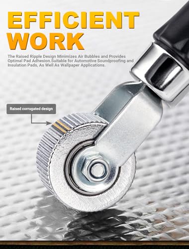 LUMITECO Car Audio Sound Deadening Roller Seam Roller, Heat Abatement Mat Noise Roller Sound Insulation Tool for Auto, Sou...