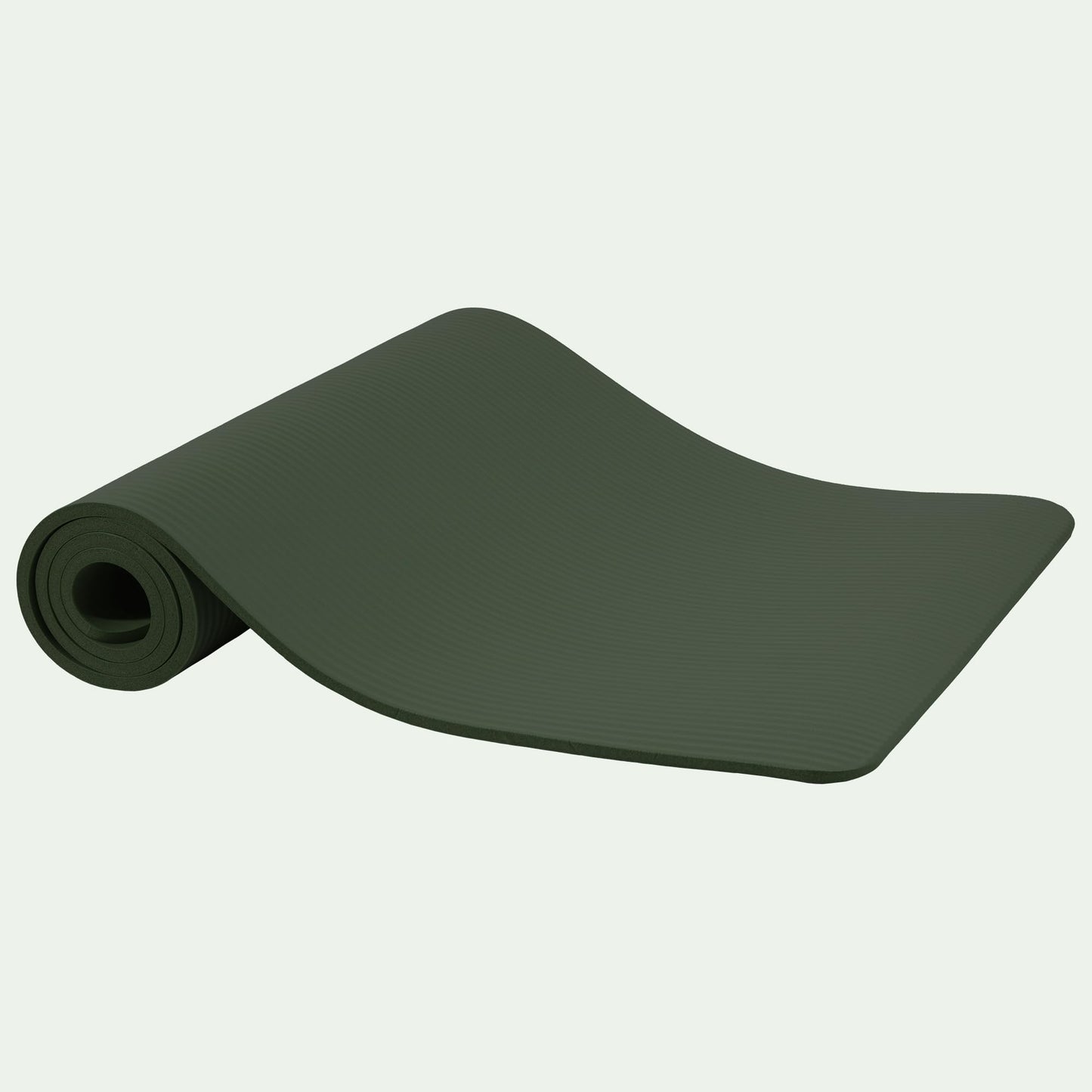 Fitvids 1/2-Inch Thick High Density Foam Exercise Yoga Mat with Carrying Strap, For Cushioning The Body Against Hard Floors, Jasper Green