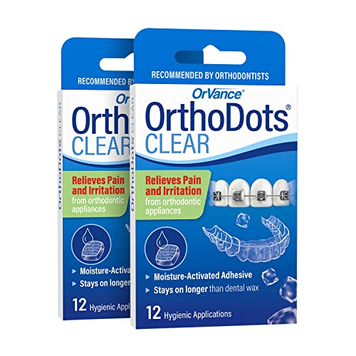 OrthoDots Clear – 24-Hour Protection | Sticks Better Than Dental Wax | Moisture Activated Braces Wax Alternative for Pain ...