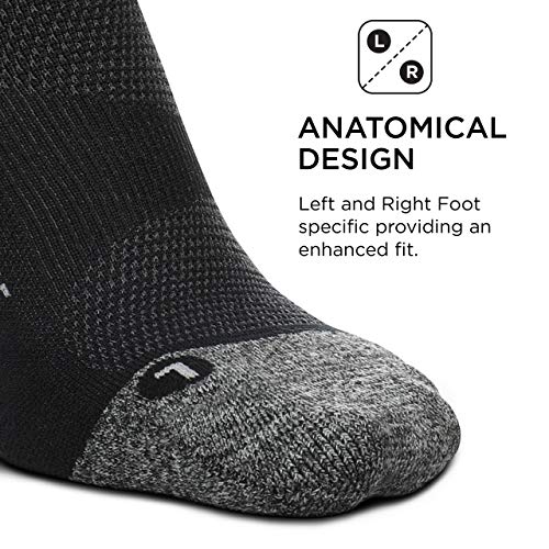 Feetures Elite Light Cushion Mini Crew Sock - Sport Sock with Targeted Compression