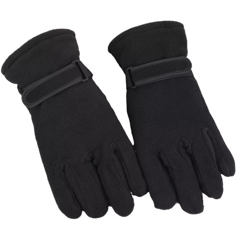 OVOY Men Winter-Polar-Fleece-Driving-Gloves Soft Warm Double-layer Windproof Cold-Weather Gloves for Riding Sport Outdoor