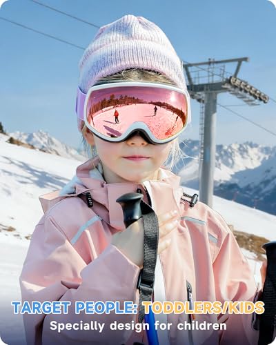findway Kids Ski Goggles, Kids Snowboard Goggles for Boys Girls Toddler age 3-12