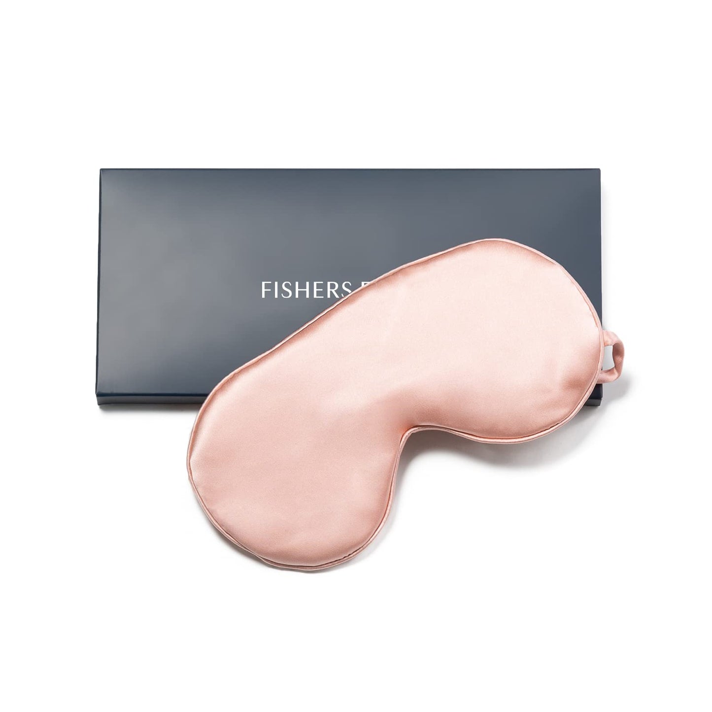 Fishers Finery 25 Momme Pure Mulberry Silk Sleep Eye Mask with Adjustable Strap (Black)