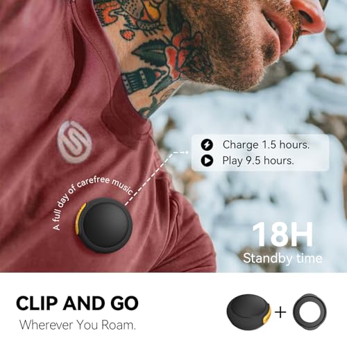 ANCwear Portable Bluetooth Speakers Wireless Mini Speaker with Enhanced Bass, HD Sound, Wearable Speaker with Microphone, ...