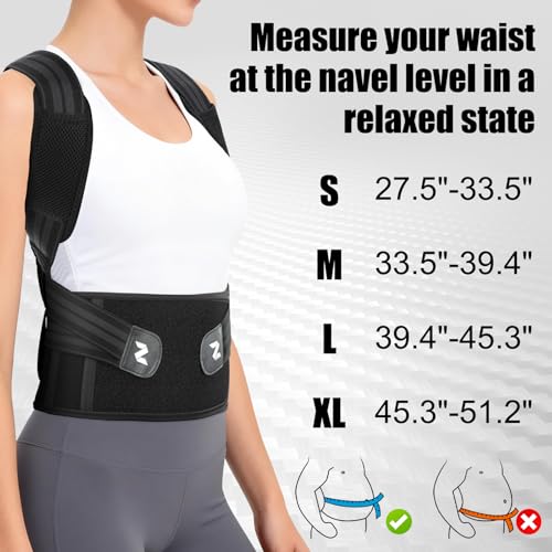NEENCA Medical Posture Corrector Back Brace for Women & Men, Fully Adjustable Back Support, Shoulder Straightener for Uppe...