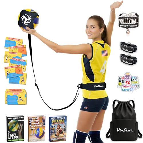 VbStar Volleyball Training Equipment Aid - Practice Your Serving, Setting & Spiking with Ease, Great Solo Serve & Spike Tr...